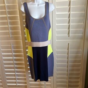 Gianni Bini  Navy and Yellow Mini Dress